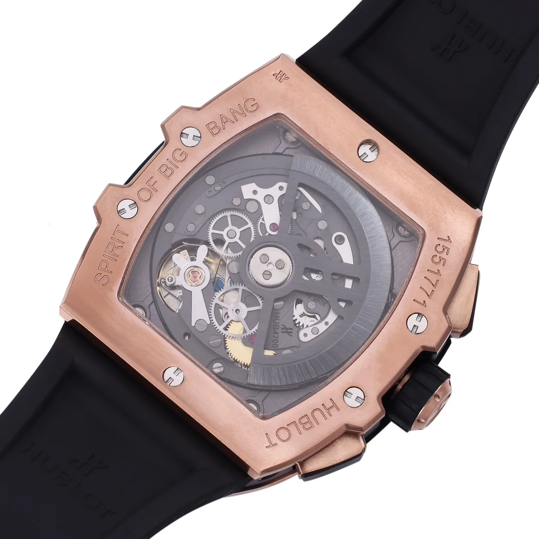 Luxury Replica Hublot Spirit of Big Bang 642.OX.7180.RX Rose Gold-Plated Stainless Steel & Blue Ceramic Case Watch