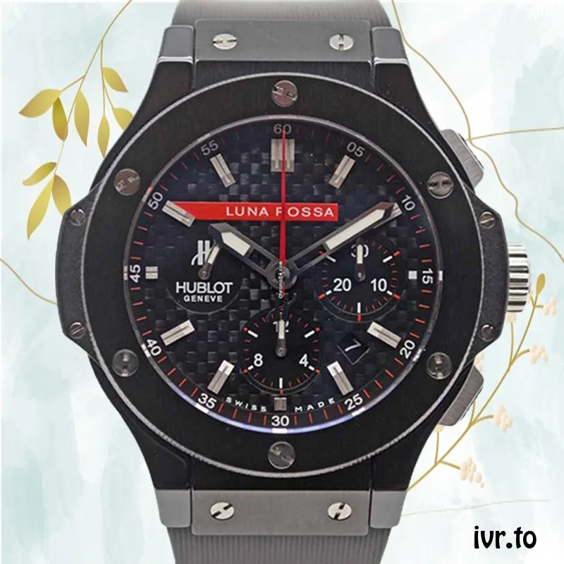 Hublot Big Bang Men's 44mm 301.CM.131.RX.LUN06 Stainless Steel/Ceramic bezel Rose Gold-tone