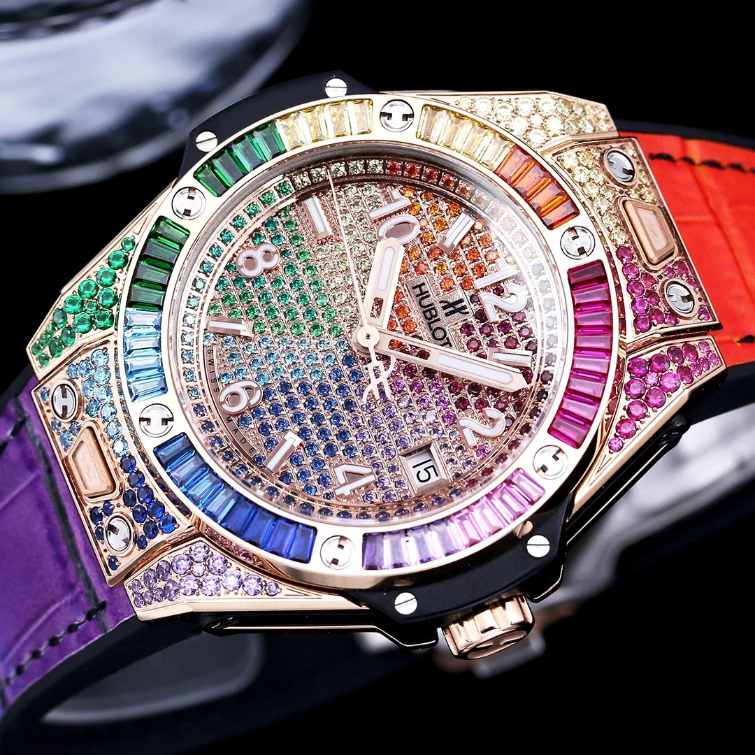 Hublot Big Bang Replica 465.OX.9900.LR.0999 Rainbow King Gold Watch
