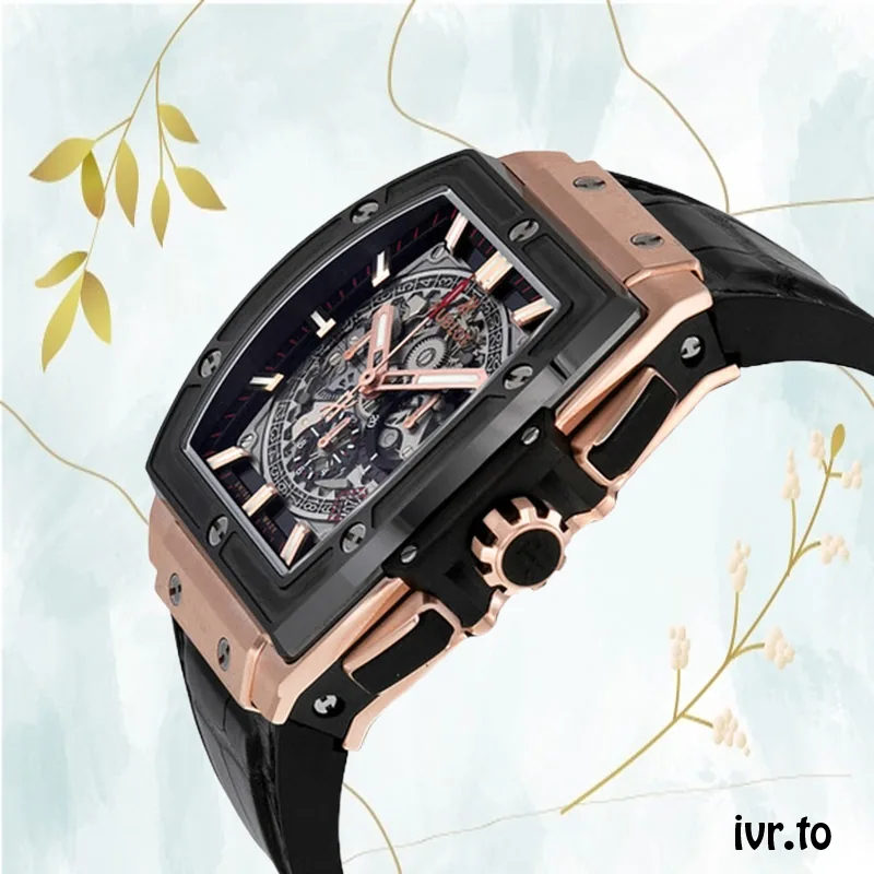Hublot Spirit Of Big Bang 601.OM.0183.LR 44mm Men Stainless Steel Leather Strap