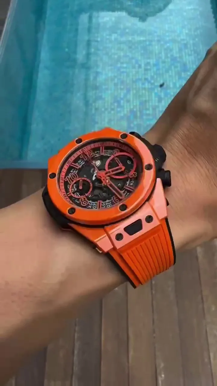 Hublot Big Bang Replica Unico 42mm Polished Orange Ceramic Watch