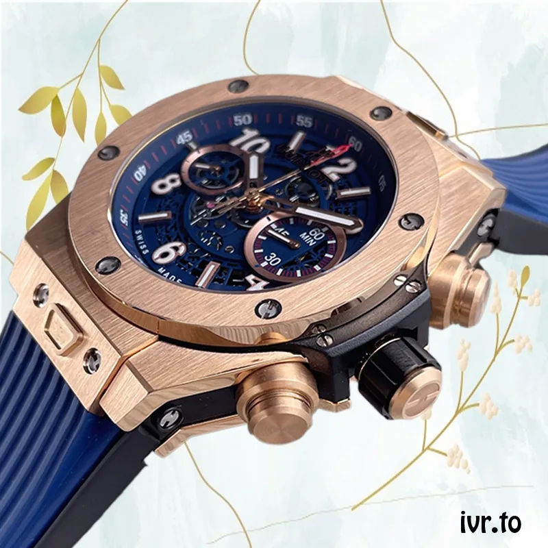Hublot Big Bang 44mm Men 411.OX.5189.RX Rubber Band Rose Gold-tone