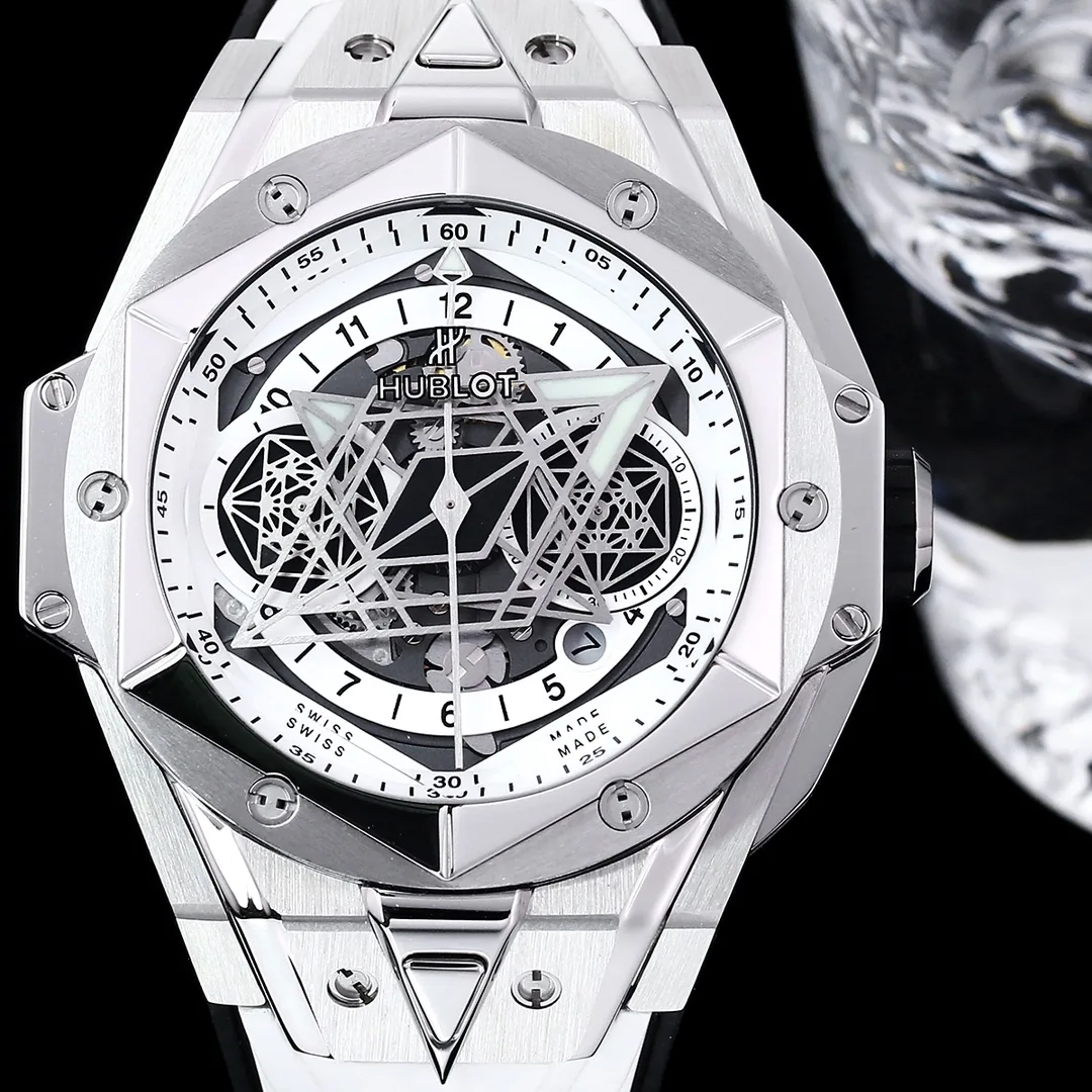 Hublot Big Bang Replica Sang Bleu Unico 418.NX.2001.RX.MXM20 45mm Titanium White Watch