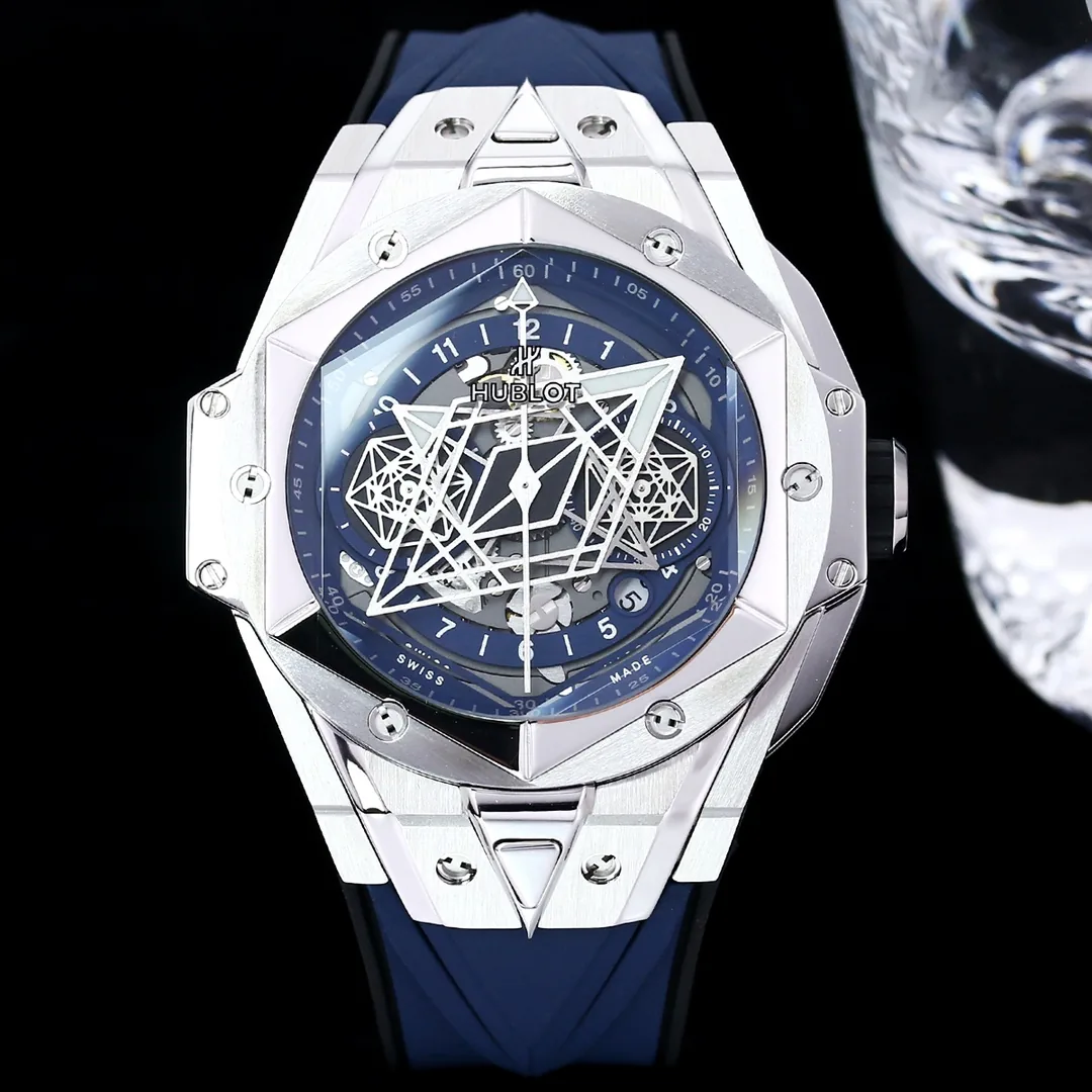 Hublot Big Bang Replica Sang Bleu II Tattoo 418.NX.5107.RX.MXM20 45mm Blue Dial Watch