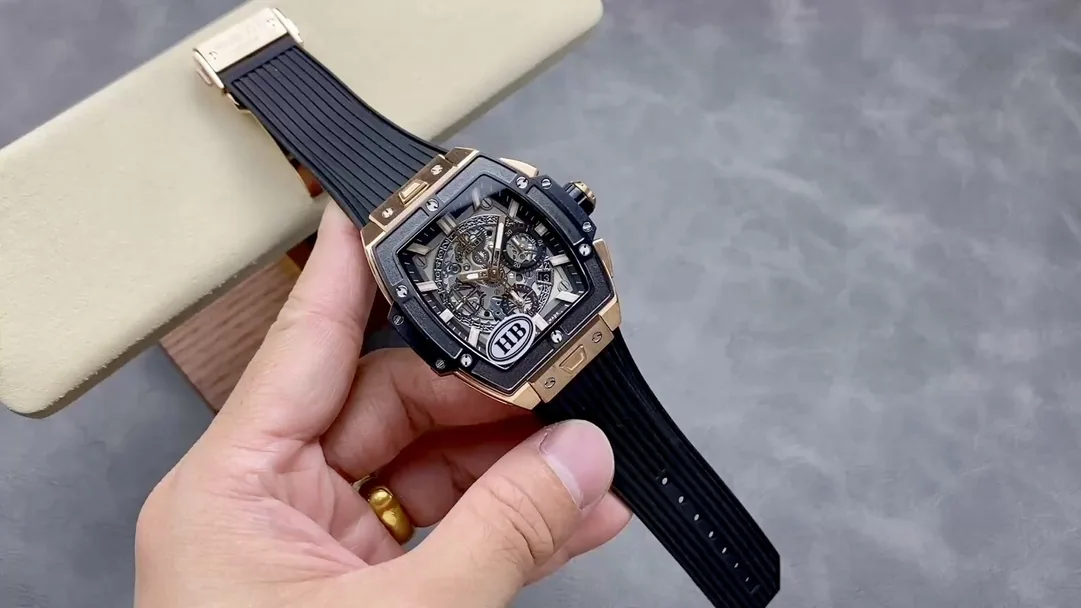 Best AAA Replica Hublot Spirit of Big Bang 601.OM.0183.LR Rose Gold & Black Ceramic Case 45mm Watch