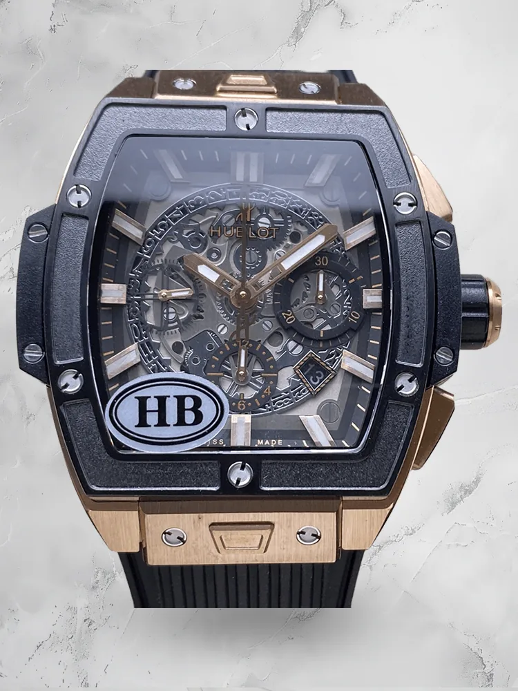Best AAA Replica Hublot Spirit of Big Bang 601.OM.0183.LR Rose Gold & Black Ceramic Case 45mm Watch