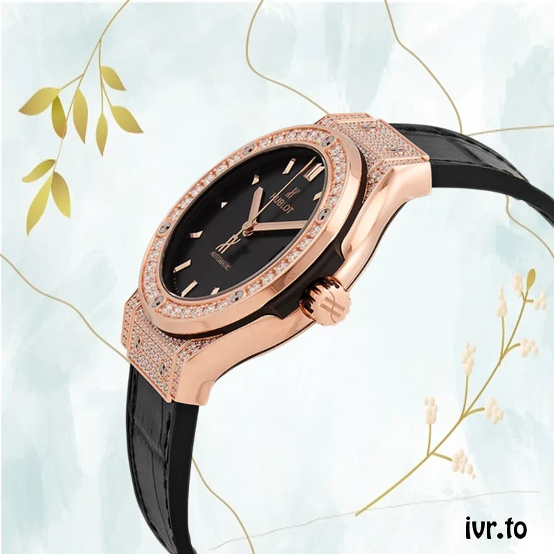 Hublot Classic Fusion Ladies 33mm 565.OX.1480.LR.1204 Rose Gold-tone Diamond
