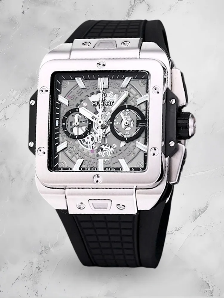 Hublot Square Big Bang Replica Unico 42mm White gold Titanium Ceramic Watch