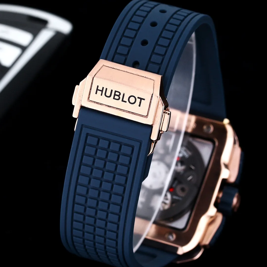 Hublot Square Big Bang Replica 42mm Unico Gold Blue Ceramic Watch