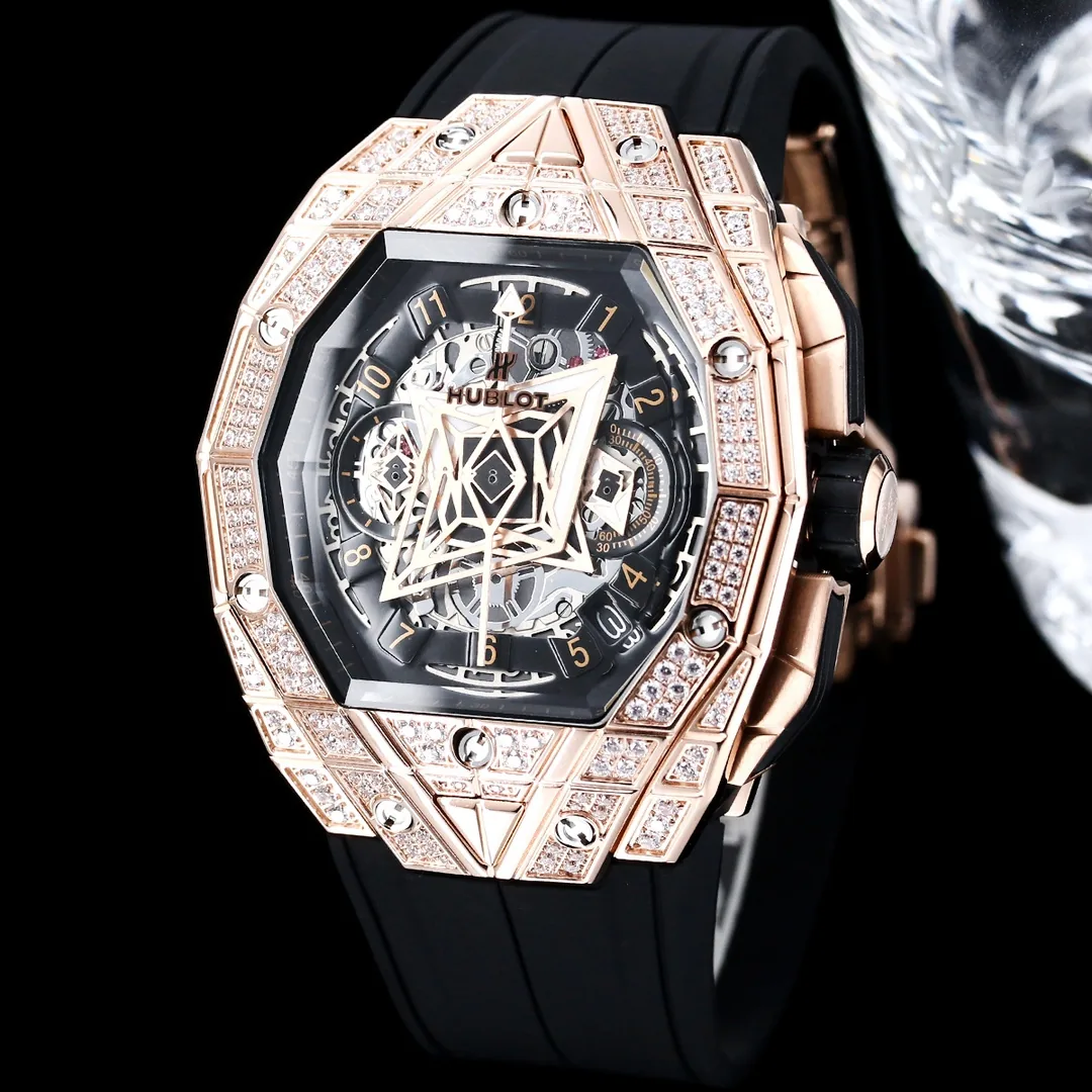 Luxury Hublot Spirit Of Big Bang 648.OX.0108.RX.1604.MXM23 Replica 42mm Rose Gold Diamond Watch