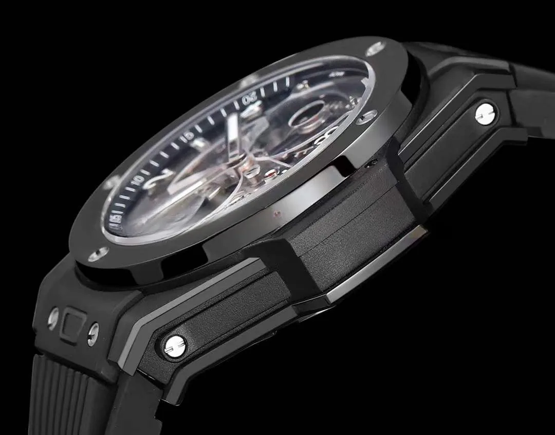 Hublot Big Bang Replica Unico Tourbillon 45mm Black Ceramic Bezel Watch