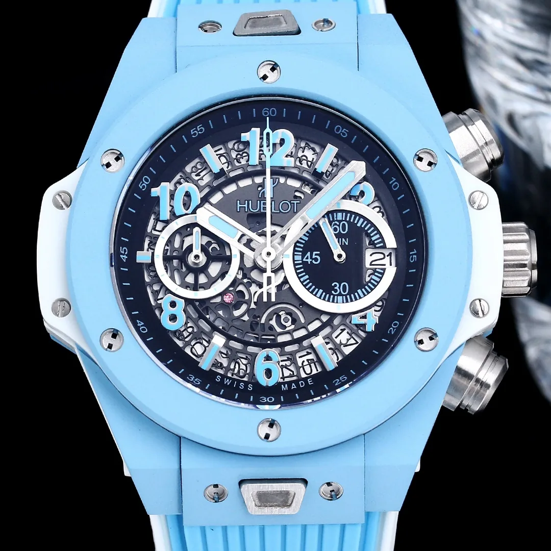 Swiss Replica Hublot Big Bang Unico 441.EX.5120.RX Sky Blue Skeleton Sport Watch With Composite Case