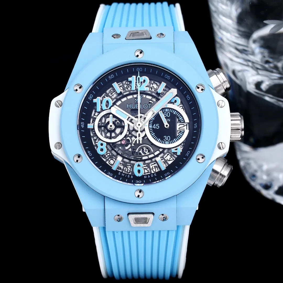 Swiss Replica Hublot Big Bang Unico 441.EX.5120.RX Sky Blue Skeleton Sport Watch With Composite Case