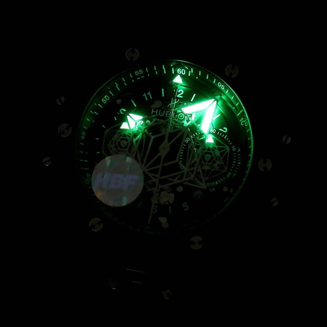 Hublot Big Bang Replica Sang Bleu II Tattoo Black Ceramic Watch