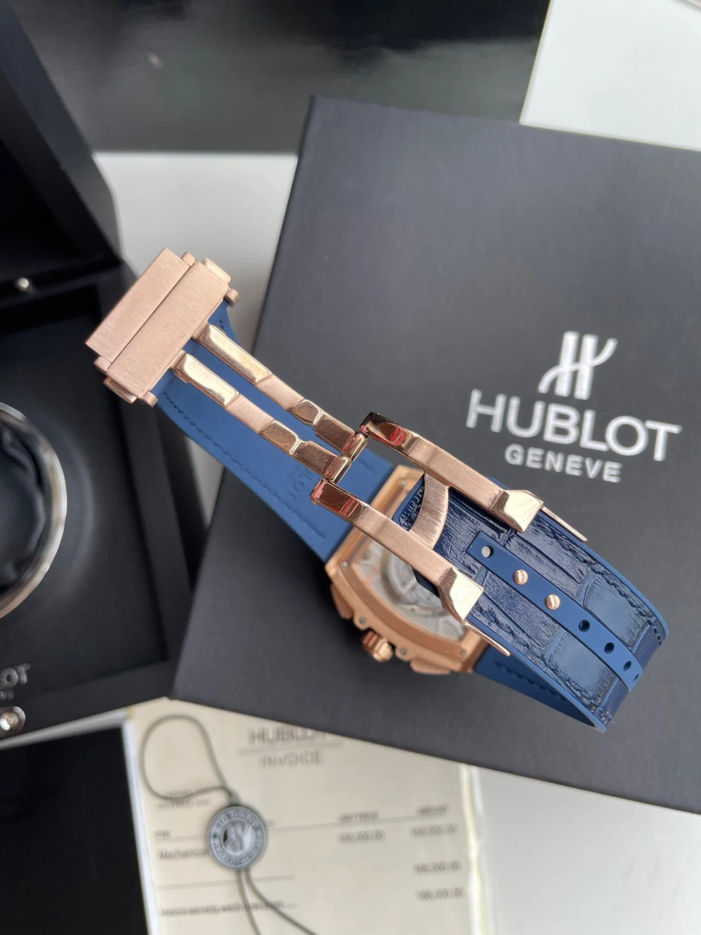 HUBLOT Big Bang Men's 4700 45mm PMX004 Leather Blue Strap - IVR
