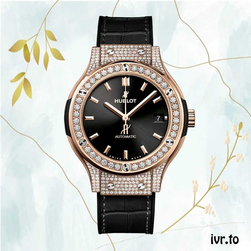 Hublot Classic Fusion Ladies 33mm 565.OX.1480.LR.1204 Rose Gold-tone Diamond