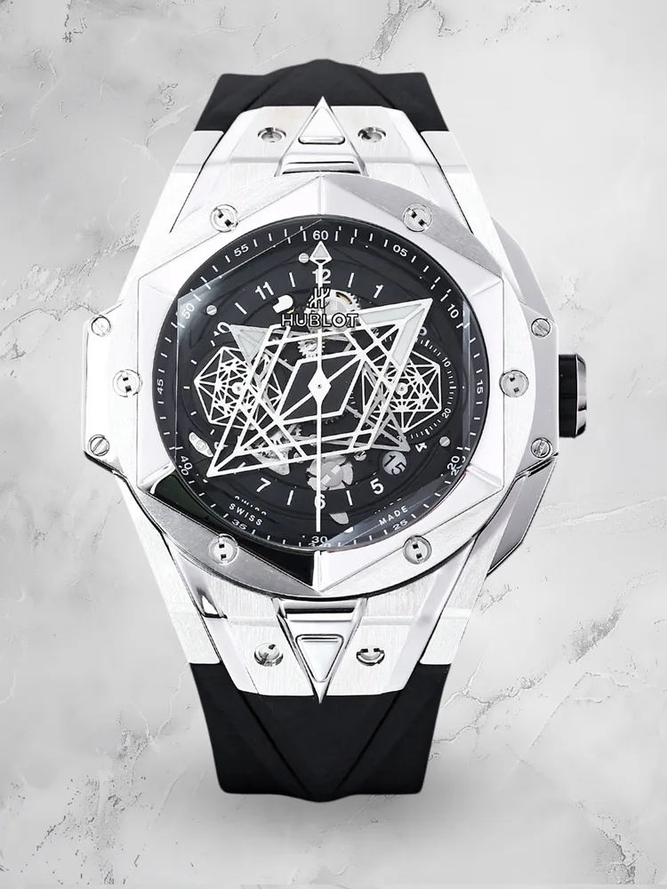Hublot Big Bang Replica 45mm Sang Bleu II Titanium Black Dial Watch