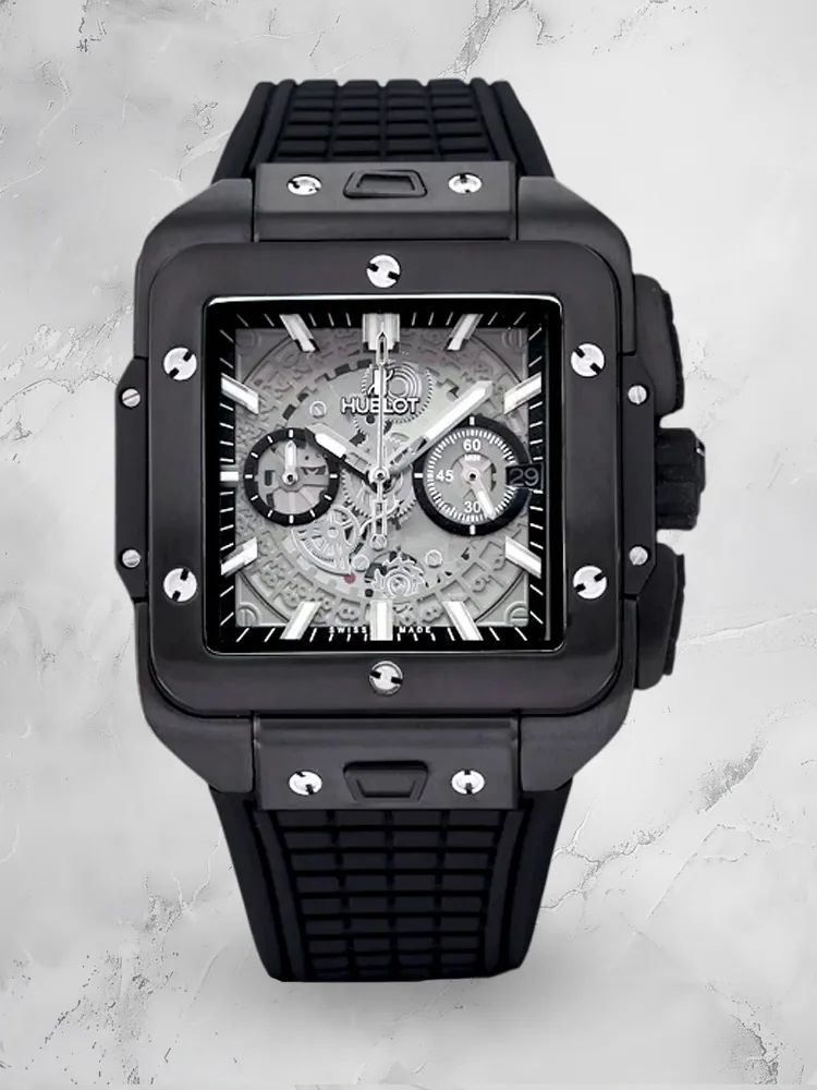 Hublot Square Big Bang Replica Unico 821.CI.0170.RX Polished Black Ceramic Watch