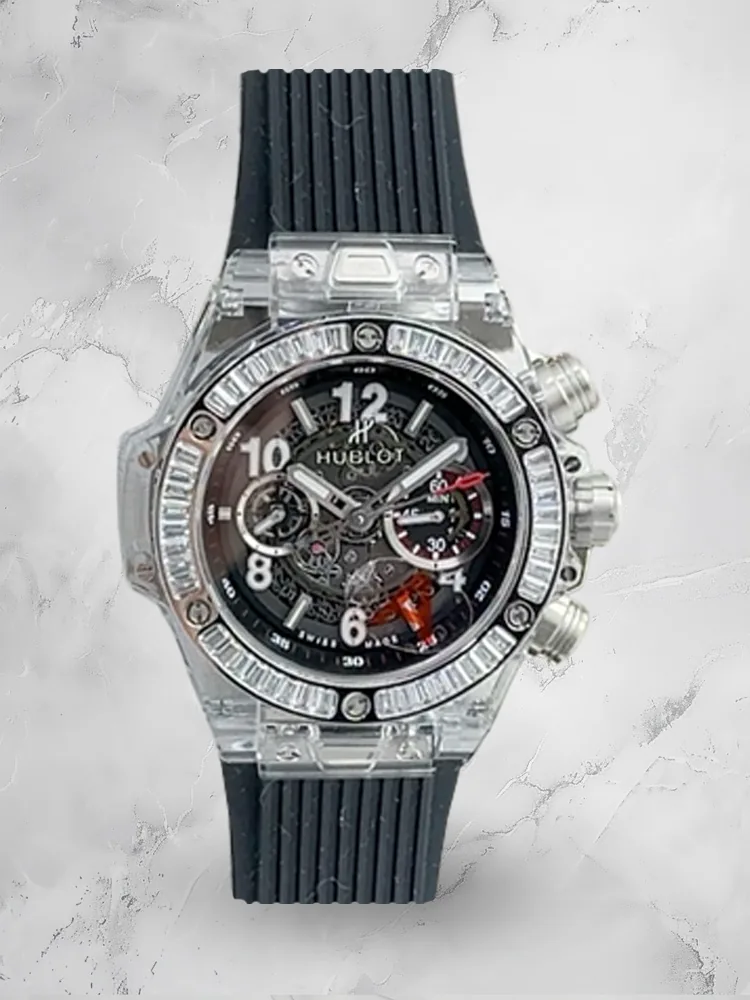 Hublot Big Bang Replica 411.JX.4802.RT 45mm Fully Transparent Diamond Watch