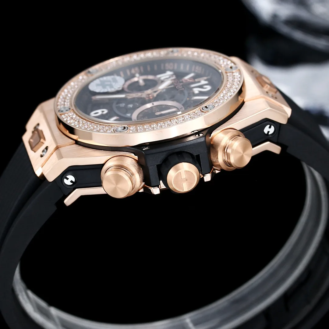 Swiss Replica Hublot Big Bang Unico 441.OX.1181.RX.1104 Watch With Gold-Plated Case, Diamond-Set Bezel