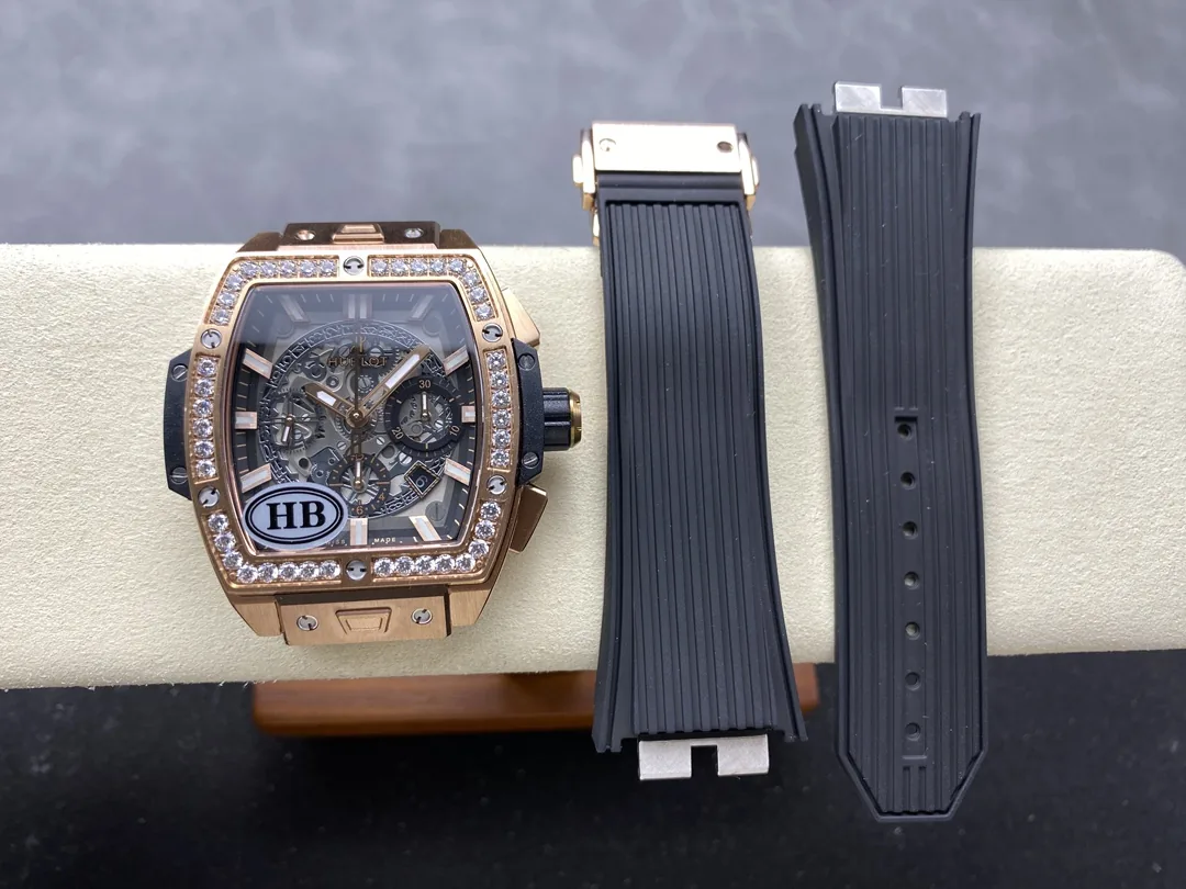 Hublot Spirit Of Big Bang Replica 642.OX.0180.RX.1104 42mm Rose Gold Diamonds Watch