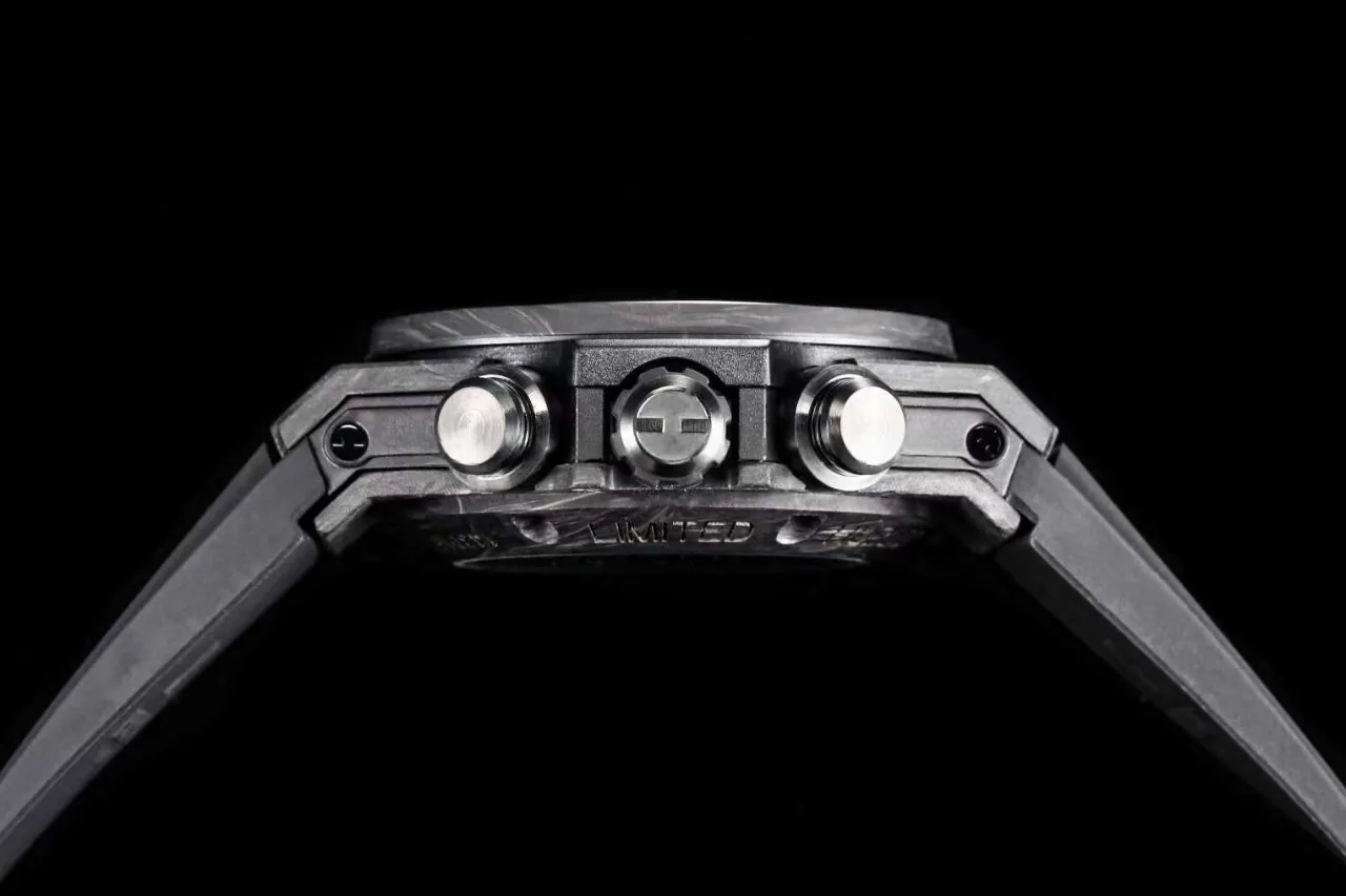 Hublot Big Bang Replica Black Grey Camouflage Polished Carbon Fiber Watch