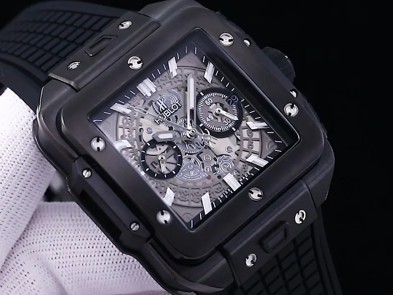 Hublot Square Big Bang Replica Unico 821.CI.0170.RX Polished Black Ceramic Watch