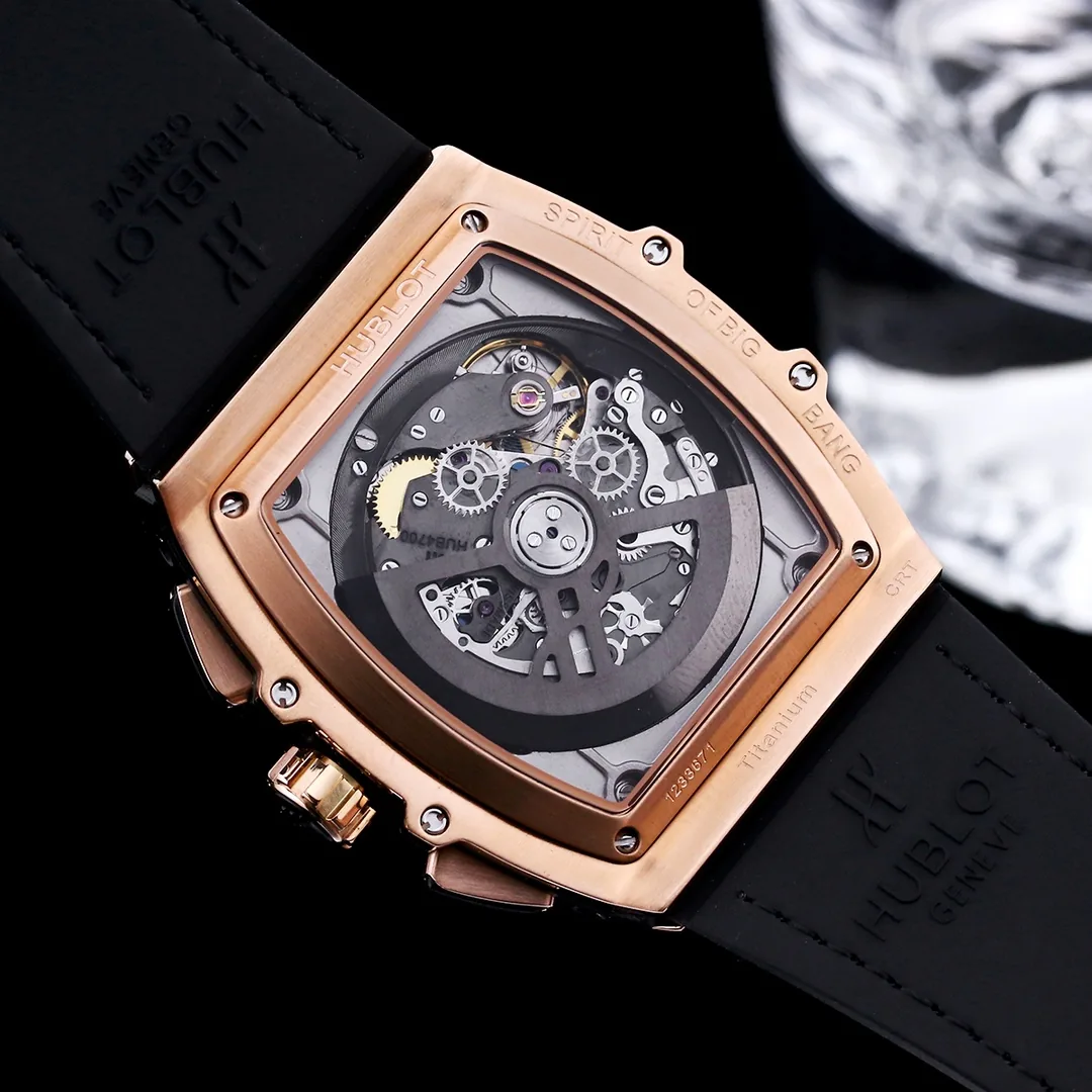 Hublot Spirit Of Big Bang Replica 42mm Rose Gold Colored Gemstones Watch
