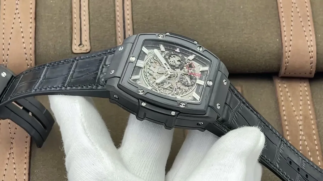 Hublot Spirit Of Big Bang Replica 601.CI.0173.RX 42mm Tonneau Black Ceramic Watch