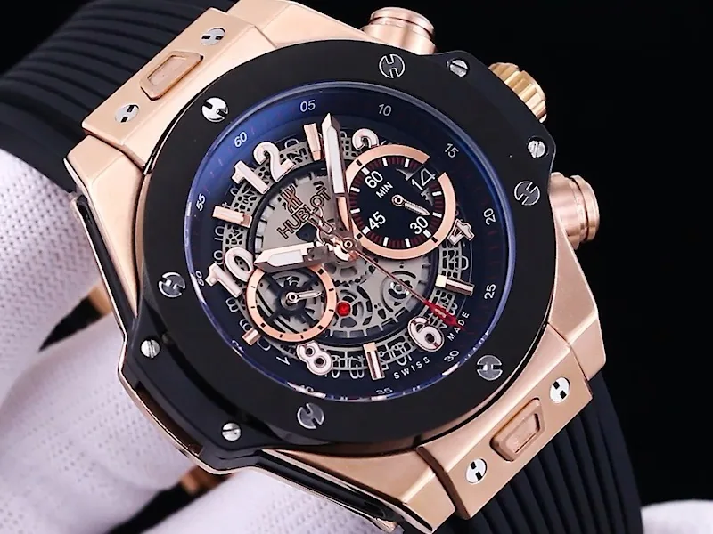 Hublot Big Bang Replica 411.NX.1170.RX.0904 King Gold Skeleton Dial Watch