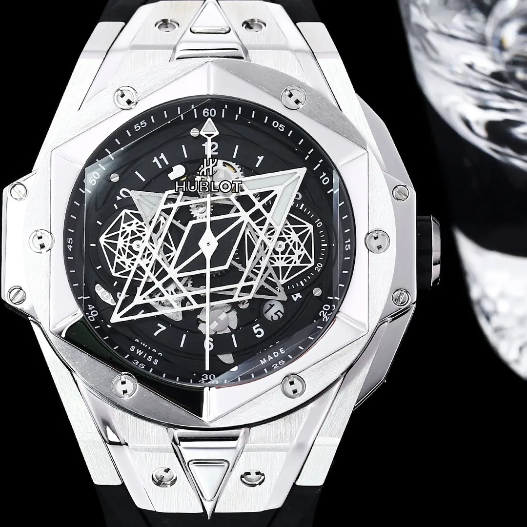 Hublot Big Bang Replica 45mm Sang Bleu II Titanium Black Dial Watch