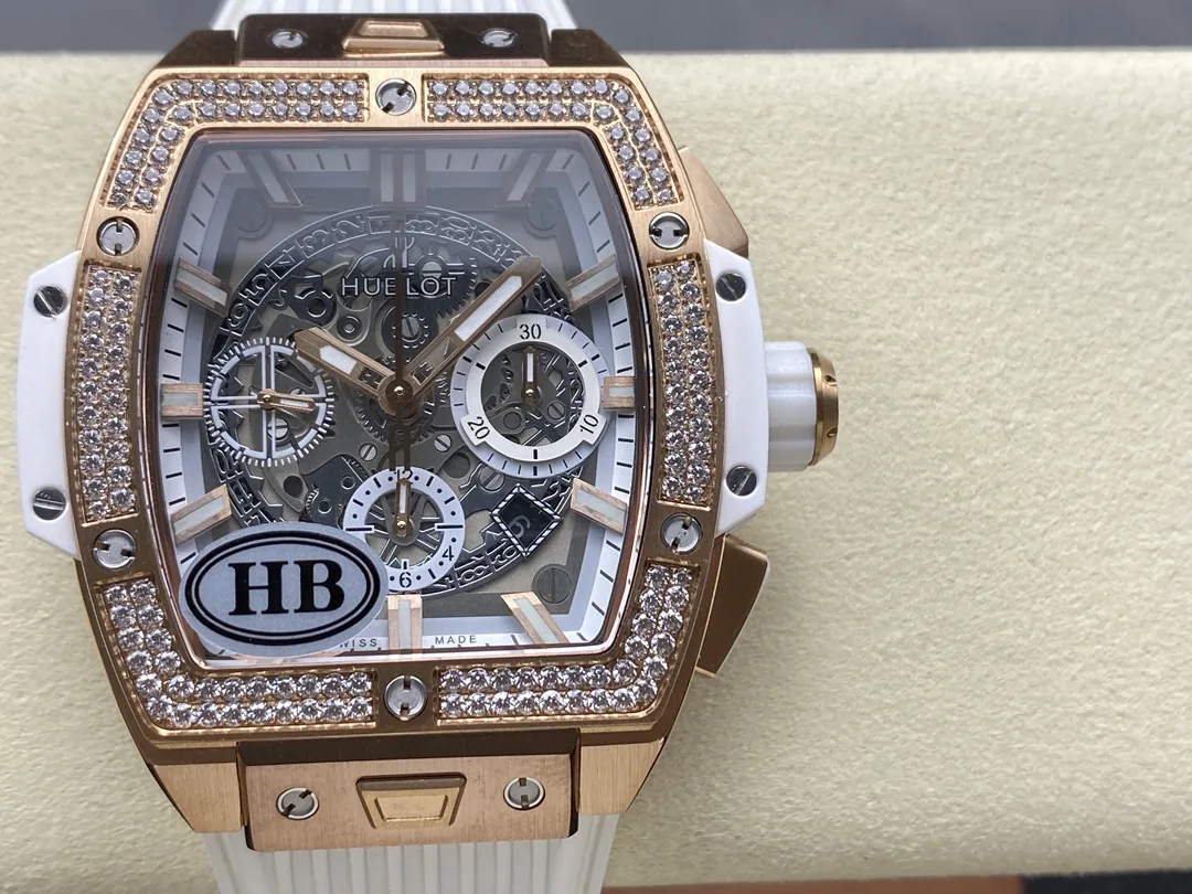 Hublot Spirit Of Big Bang Replica 642.OE.2010.RW.1204 42mm Rose Gold White Diamond Watch