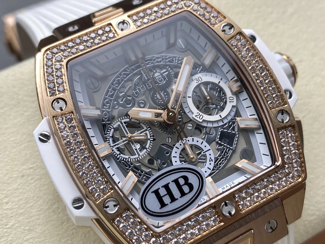 Hublot Spirit Of Big Bang Replica 642.OE.2010.RW.1204 42mm Rose Gold White Diamond Watch