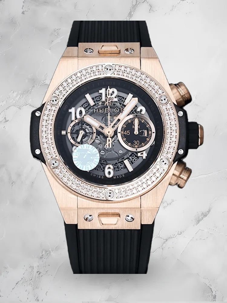 Swiss Replica Hublot Big Bang Unico 441.OX.1181.RX.1104 Watch With Gold-Plated Case, Diamond-Set Bezel