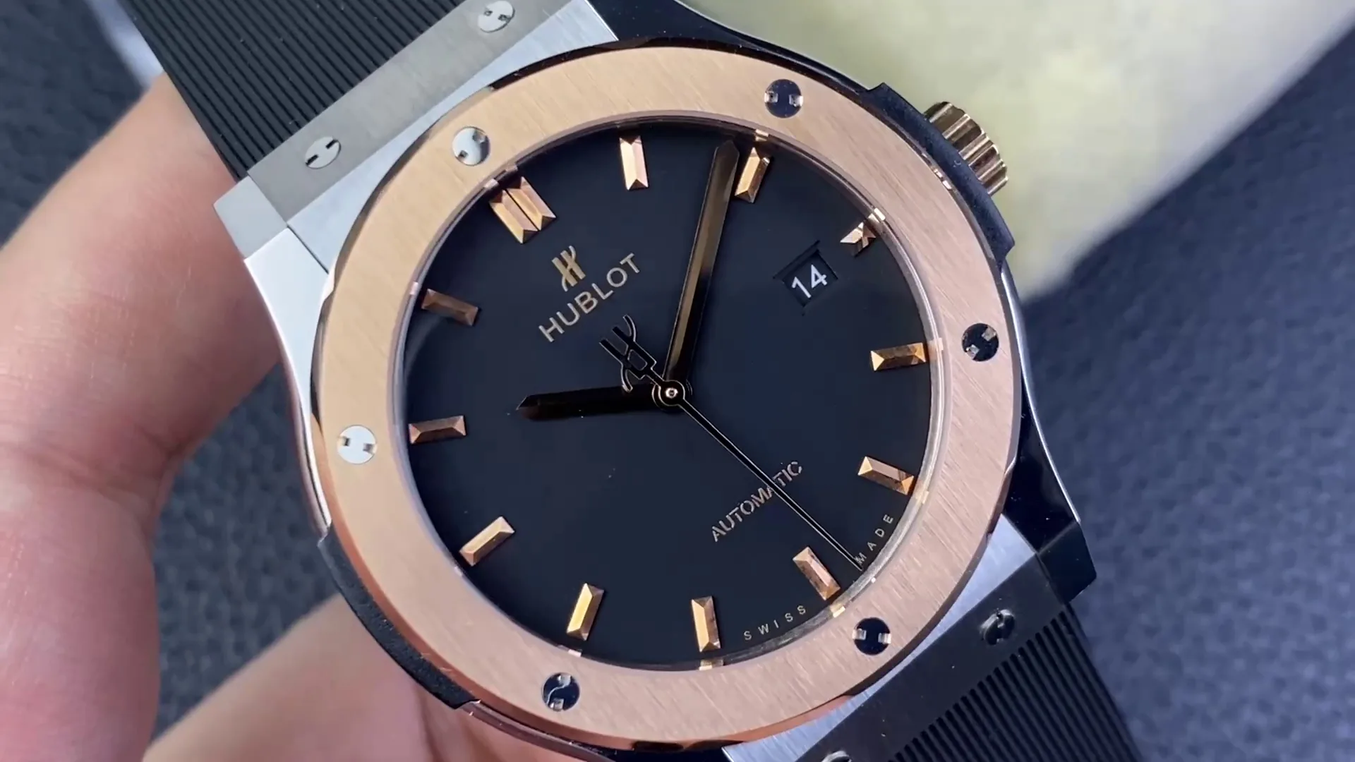 Hublot Classic Fusion Replica 542.NO.1180.RX 42mm Rose Gold Black Dial Watch