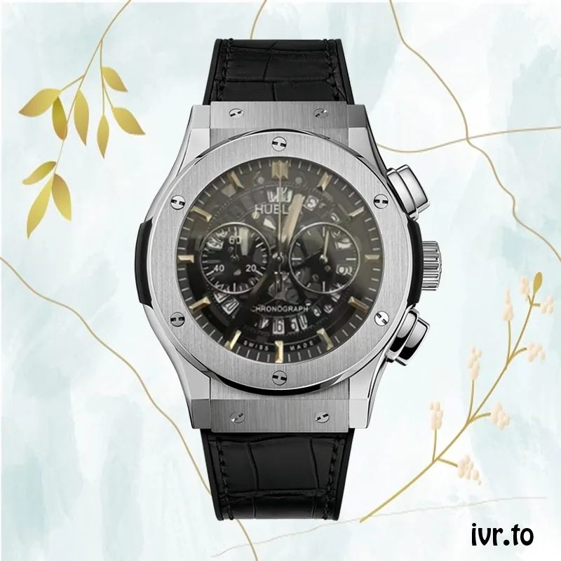 Hublot Tourbillon Skeleton Titanium 45mm 506.NX.0170.LR Men Leather Strap Hand Wind/Quartz