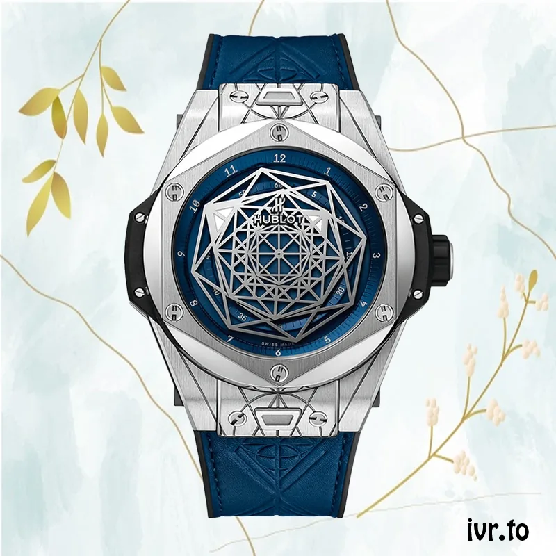 Hublot Big Bang 415.NX.7179.VR.MXM18 44mm Men Leather Strap Blue Dial