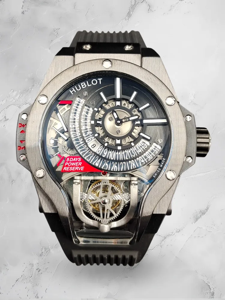 Hublot Big Bang Replica MP-09 49 Bi-Axial Tourbillon Transparent Case Watch