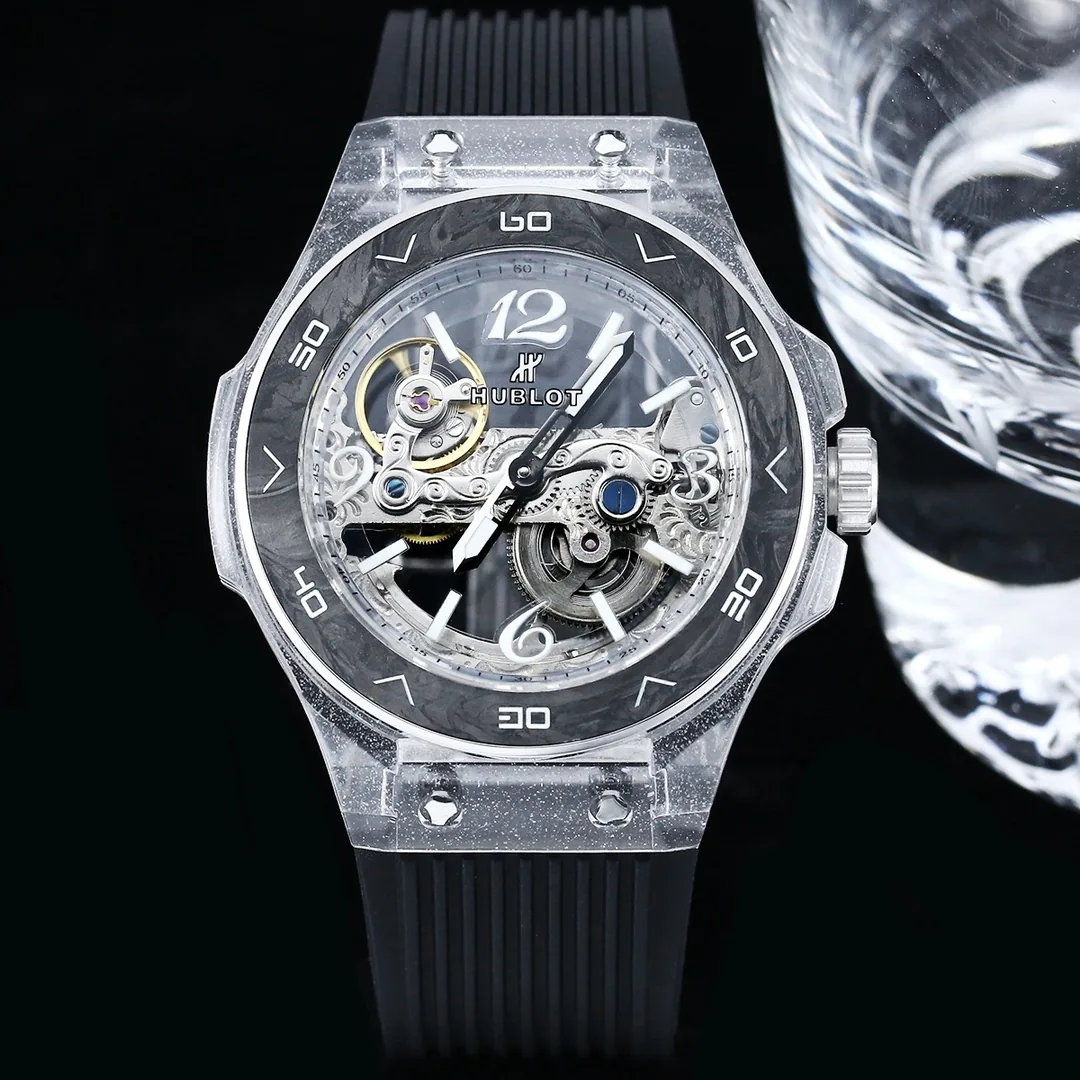 Swiss Hublot Big Bang Unico Replica Watch With Clear Sapphire Case And Case Skeleton Dial