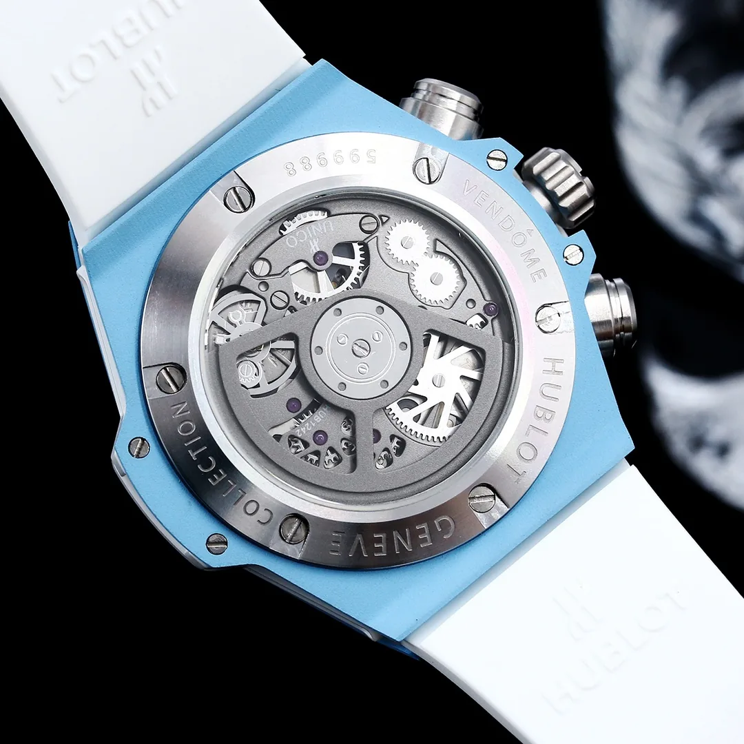 Swiss Replica Hublot Big Bang Unico 441.EX.5120.RX Sky Blue Skeleton Sport Watch With Composite Case