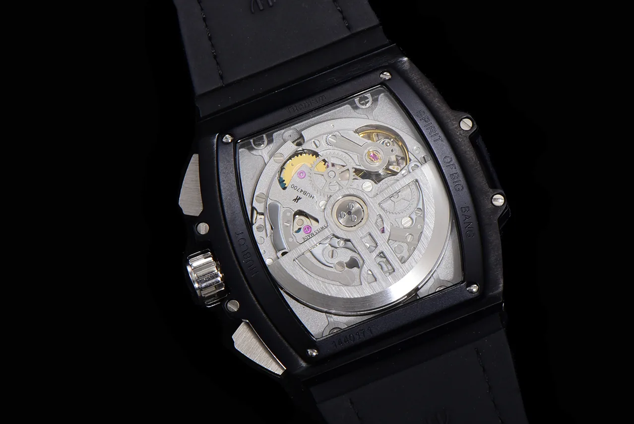 Luxury Hublot Spirit of Big Bang Replica 45mm Orange Leather Strap Watch – Bold Skeleton Dial
