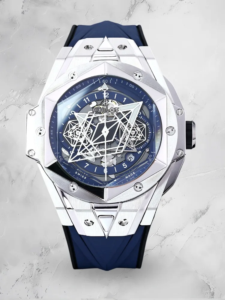 Hublot Big Bang Replica Sang Bleu II Tattoo 418.NX.5107.RX.MXM20 45mm Blue Dial Watch