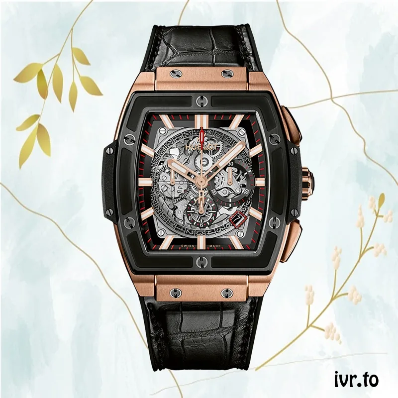 Hublot Spirit Of Big Bang 601.OM.0183.LR 44mm Men Stainless Steel Leather Strap