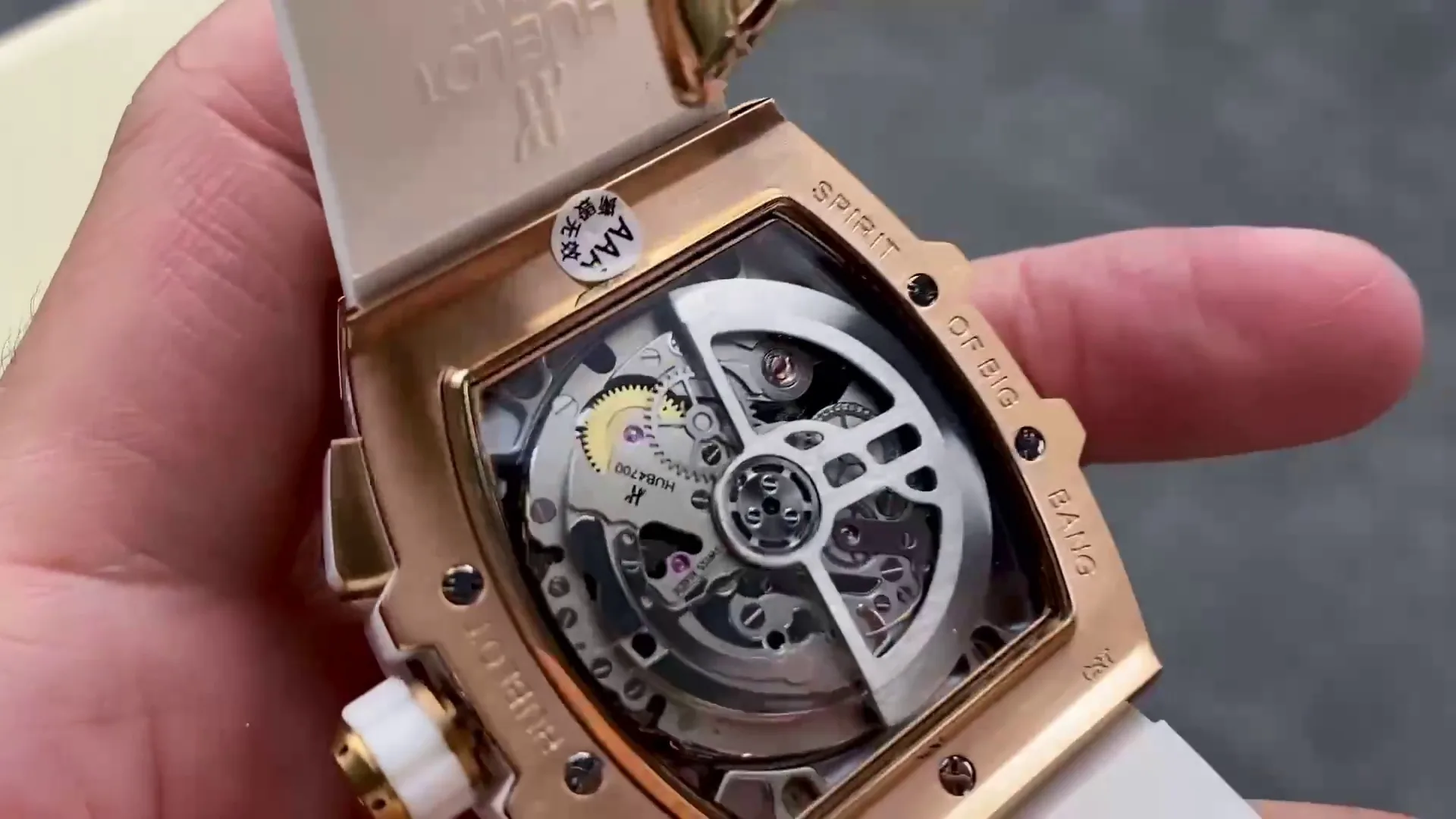 Hublot Spirit Of Big Bang Replica 642.OE.2010.RW.1204 42mm Rose Gold White Diamond Watch