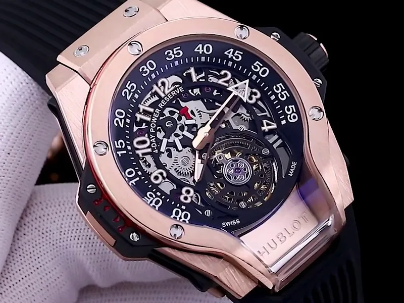 Hublot MP-13 Replica 44mm Bi-Axial Tourbillon and Bi-Retrograde Complication Watch