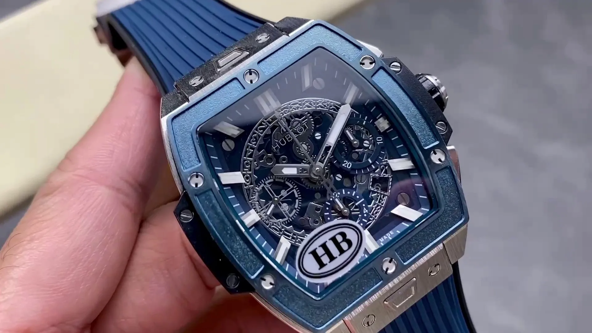Hublot Spirit Of Big Bang Replica 642.NL.7170.RX 42mm Titanium Blue Ceramic Watch