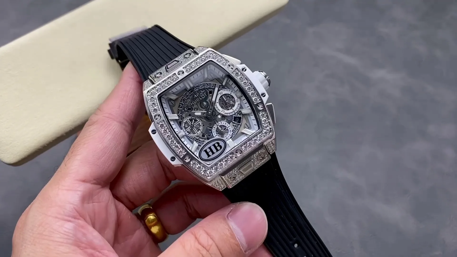 Hublot Spirit Of Big Bang Replica 642.NX.0170.RX.1704 42mm Gray White Hollow Dial Watch