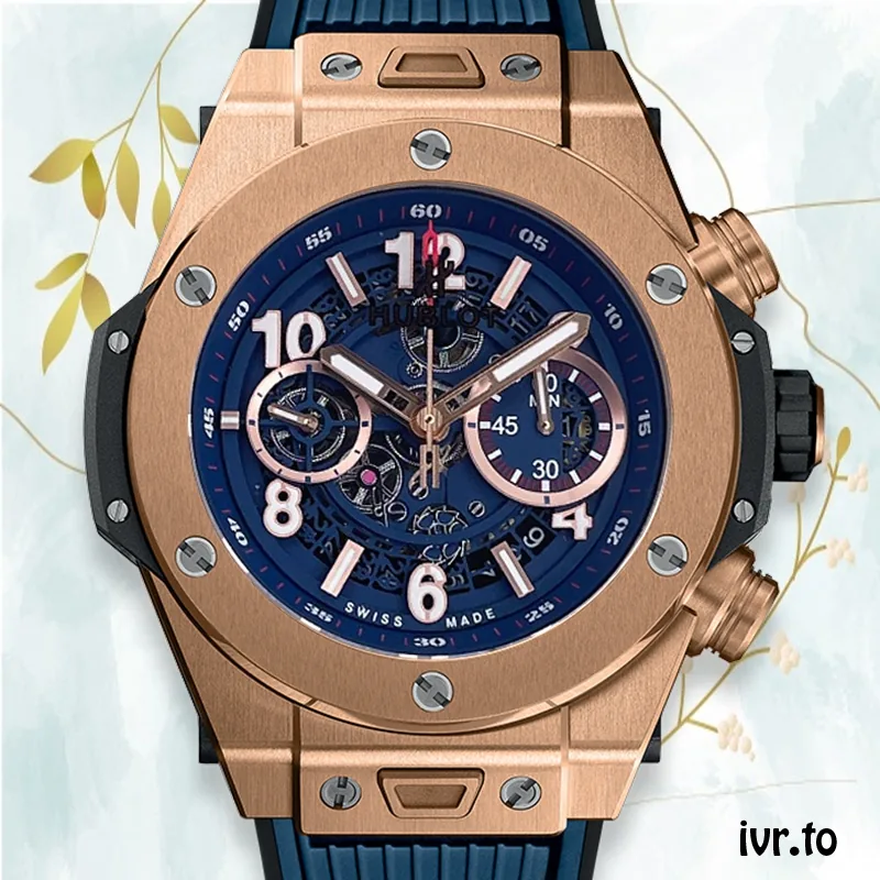 Hublot Big Bang 44mm Men 411.OX.5189.RX Rubber Band Rose Gold-tone