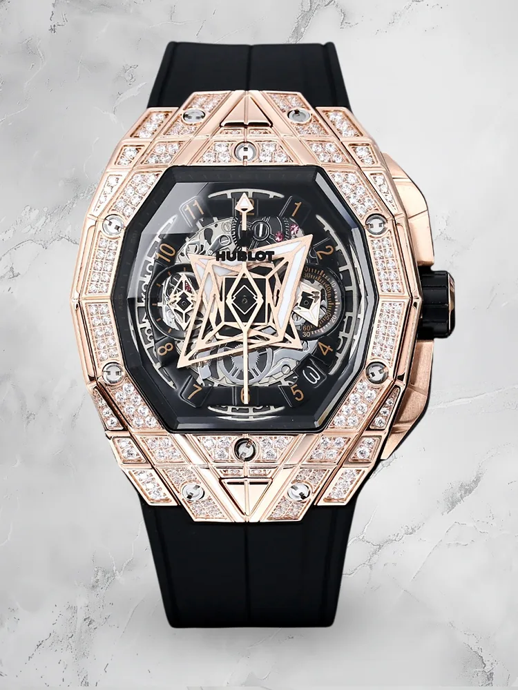 Luxury Hublot Spirit Of Big Bang 648.OX.0108.RX.1604.MXM23 Replica 42mm Rose Gold Diamond Watch