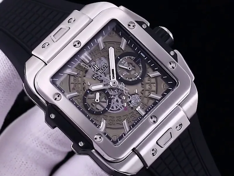 Hublot Square Big Bang Replica Unico 42mm White gold Titanium Ceramic Watch